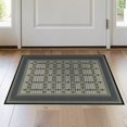 thumbnail image 1 of ODIKA 2'x3' Washable Accent Rug Abstract Motifs Contemporary Border Interlocking Lattice Geometric for Bedroom, Nursery, RV, Pet Friendly, Bedside Mat, 1 of 7