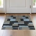 thumbnail image 1 of ODIKA 2'x3' Washable Accent Rug Abstract Offset Block Composition Clean Geometric Contemporary Style for Bedroom, Nursery, RV, Pet Friendly, Bedside Mat, 1 of 7