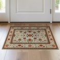 thumbnail image 1 of ODIKA 2'x3' Washable Accent Rug Bathroom Vintage Distressed Vine Border Passage Pile Hallway for Bedroom, Nursery, RV, Pet Friendly, Bedside Mat, 1 of 7