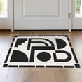 thumbnail image 1 of ODIKA 2'x3' Washable Accent Rug Black White Geometric Archways Design Elegant Contemporary with Artistic Symmetry for Bedroom, Nursery, RV, Pet Friendly, Bedside Mat, 1 of 7