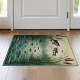 thumbnail image 1 of ODIKA 2'x3' Washable Accent Rug Fish Fishing Bass Lake Lure Tackle Reeds Border Motif Angler for Bedroom, Nursery, RV, Pet Friendly, Bedside Mat, 1 of 7
