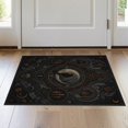 thumbnail image 1 of ODIKA 2'x3' Washable Accent Rug Midnight Black Enigmatic Gothic Design Intricate Occult Motifs with Celestial Accents for Bedroom, Nursery, RV, Pet Friendly, Bedside Mat, 1 of 7