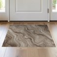 thumbnail image 1 of ODIKA 2'x3' Washable Accent Rug Pet Friendly, Bedside Mat Abstract Beige Marbled Swirl Neutral Watercolor Gradient Large Flowing Dynamic for Bedroom, Nursery, RV, 1 of 7