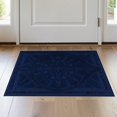 thumbnail image 1 of ODIKA 2'x3' Washable Accent Rug Pet Friendly, Bedside Mat Abstract Geometric Mosaic Pile Interlocking Border Navy Large Refined Structured for Bedroom, Nursery, RV, 1 of 7