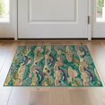 thumbnail image 1 of ODIKA 2'x3' Washable Accent Rug Pet Friendly, Bedside Mat Dolphin Ocean Turtle Marine Reef Themed Theme Coral Motifs Print for Bedroom, Nursery, RV, 1 of 7