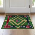 thumbnail image 1 of ODIKA 2'x3' Washable Accent Rug Pet Friendly, Bedside Mat Field Sport Scoreboard Layout With Plate Center Emblem Baseball Flowing Dynamic for Bedroom, Nursery, RV, 1 of 7