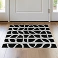 thumbnail image 1 of ODIKA 2'x3' Washable Accent Rug Pet Friendly, Bedside Mat Geometric Contemporary Arch Knot Abstract Monochrome Mid Century for Bedroom, Nursery, RV, 1 of 7
