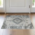 thumbnail image 1 of ODIKA 2'x3' Washable Accent Rug Pet Friendly, Bedside Mat Large Beige Vintage Farmhouse Distressed Geometric Border Dining for Bedroom, Nursery, RV, 1 of 7