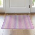 thumbnail image 1 of ODIKA 2'x3' Washable Accent Rug Pet Friendly, Bedside Mat Pink Ombre Stripe Motif Confetti Dot Gradient Watercolor Large Flowing Dynamic for Bedroom, Nursery, RV, 1 of 7