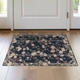 thumbnail image 1 of ODIKA 2'x3' Washable Accent Rug Pet Friendly, Bedside Mat Plum Branch Botanical Design With Traditional Scrollwork Border for Bedroom, Nursery, RV, 1 of 7
