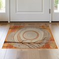 thumbnail image 1 of ODIKA 2'x3' Washable Accent Rug Pet Friendly, Bedside Mat Stump Grain Ring Earthy Swirl Motif Concentric Annual Rings Farmhouse for Bedroom, Nursery, RV, 1 of 7
