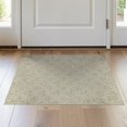 thumbnail image 1 of ODIKA 2'x3' Washable Accent Rug Pet Friendly, Bedside Mat Traditional Contemporary Neutral Botanical Grid Decorative Beige for Bedroom, Nursery, RV, 1 of 7
