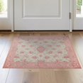 thumbnail image 1 of ODIKA 2'x3' Washable Accent Rug Pink Vintage Alfombra Para Cuarto Boho Scattered Border for Bedroom, Nursery, RV, Pet Friendly, Bedside Mat, 1 of 7