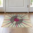 thumbnail image 1 of ODIKA 2'x3' Washable Accent Rug Record Vinyl Retro Music Disc Motif Featuring Radiating Rings for Bedroom, Nursery, RV, Pet Friendly, Bedside Mat, 1 of 7