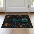 thumbnail image 1 of ODIKA 2'x3' Washable Accent Rug Teal Orange Mystical Night and Nature Design Celestial Motifs with Floral Lantern for Bedroom, Nursery, RV, Pet Friendly, Bedside Mat, 1 of 7