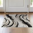 thumbnail image 1 of ODIKA 2'x3' Washable Doormat Abstract Bordered Veined Motif Streaks Flow Symmetrical Swirl Flowing Dynamic for Entryway, Kitchen, Laundry Room, Non-Slip, Low Pile, 1 of 7