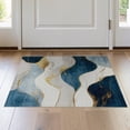 thumbnail image 1 of ODIKA 2'x3' Washable Doormat Abstract Modern Wavy Design With Brushstroke Motif And Marbled Accents for Entryway, Kitchen, Laundry Room, Non-Slip, Low Pile, 1 of 7