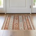 thumbnail image 1 of ODIKA 2'x3' Washable Doormat Alfombra Boho Vintage Southwestern Stripe Beige Para Sala Border for Entryway, Kitchen, Laundry Room, Non-Slip, Low Pile, 1 of 7