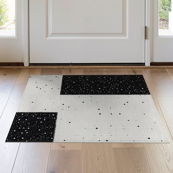 ODIKA 2'x3' Washable Doormat Alfombras Minimalist Abstract Scandinavian Motif Para Habitacion for Entryway, Kitchen, Laundry Room, Non-Slip, Low Pile