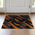thumbnail image 1 of ODIKA 2'x3' Washable Doormat Asymmetric Block Interlocking Mid Century Abstract Brushstroke Refined for Entryway, Kitchen, Laundry Room, Non-Slip, Low Pile, 1 of 7
