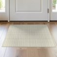 thumbnail image 1 of ODIKA 2'x3' Washable Doormat Beige Checkered Plaid Lines Symmetrical Repeating Cream Neutral for Entryway, Kitchen, Laundry Room, Non-Slip, Low Pile, 1 of 7