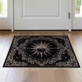 thumbnail image 1 of ODIKA 2'x3' Washable Doormat Black Purple Round Celestial Sun Gothic Moon Star Motif with Ornate Scrolls for Entryway, Kitchen, Laundry Room, Non-Slip, Low Pile, 1 of 7