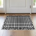 thumbnail image 1 of ODIKA 2'x3' Washable Doormat Under Checkered Boho Folk Layering Layered Front Plaid Flowing Dynamic for Entryway, Kitchen, Laundry Room, Non-Slip, Low Pile, 1 of 7