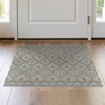 thumbnail image 1 of ODIKA 2'x3' Washable Doormat Farmhouse Symmetrical Inspired Contrasting Border Neutral Geometric for Entryway, Kitchen, Laundry Room, Non-Slip, Low Pile, 1 of 7