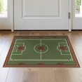 thumbnail image 1 of ODIKA 2'x3' Washable Doormat Football Car Faded Gridiron Seasonal Motif Burgundy Field Rugby for Entryway, Kitchen, Laundry Room, Non-Slip, Low Pile, 1 of 7