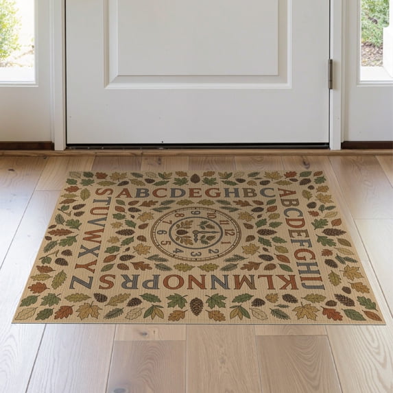 odika-2-x3-washable-doormat-non-slip-low-pile-circle-border-letter