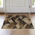 thumbnail image 1 of ODIKA 2'x3' Washable Doormat Non-Slip, Low Pile Navy Absract Weathered Featuring Interlocking Angular Shapes for Entryway, Kitchen, Laundry Room, 1 of 7