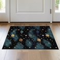 thumbnail image 1 of ODIKA 2'x3' Washable Doormat Non-Slip, Low Pile Night Sky Galaxy Design With Planets Moons And Shooting Stars Space Flowing for Entryway, Kitchen, Laundry Room, 1 of 7