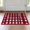 thumbnail image 1 of ODIKA 2'x3' Washable Doormat Non-Slip, Low Pile Plaid Striped Crosshatch Covering Checked Checkered Christma for Entryway, Kitchen, Laundry Room, 1 of 7