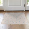 thumbnail image 1 of ODIKA 2'x3' Washable Samll Area Rug Non-Slip, Low Pile Whimsical Border Scattered Polka Dot Motifs Boho Scallop Pink Flowing Dynamic for Entryway, Kitchen, Laundry Room, 1 of 7