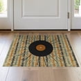 thumbnail image 1 of ODIKA 2'x3' Washable Doormat Retro Vinyl Music Disc Motif Distressed Soundwave Cd Shaped Record Flowing for Entryway, Kitchen, Laundry Room, Non-Slip, Low Pile, 1 of 7