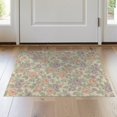 thumbnail image 1 of ODIKA 2'x3' Washable Doormat Vintage Bouquet Scattered Distressed Scroll Border Botanical Pink Flowing for Entryway, Kitchen, Laundry Room, Non-Slip, Low Pile, 1 of 7