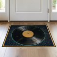 thumbnail image 1 of ODIKA 2'x3' Washable Doormat Vinyl Record Retro Disc Music Note Soundwave Concentric Groove for Entryway, Kitchen, Laundry Room, Non-Slip, Low Pile, 1 of 7