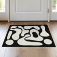 thumbnail image 1 of ODIKA 2'x3' Washable Samll Area Rug Non-Slip, Low Pile Black White Abstract Design Fluid Forms Modern Shapes with Bold Contrast Elegant for Entryway, Kitchen, Laundry Room, 1 of 7