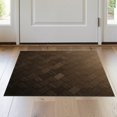 ODIKA 2'x3' Washable Samll Area Rug Non-Slip, Low Pile Brown Minimalist ...