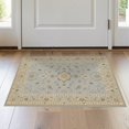 thumbnail image 1 of ODIKA 2'x3' Washable Samll Area Rug Non-Slip, Low Pile Light Blue Floral Medallion Design Elegant Botanical Motif with Ornate Borders for Entryway, Kitchen, Laundry Room, 1 of 7