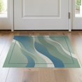 thumbnail image 1 of ODIKA 2'x3' Washable Throw Rug Abstract Creamy Gentle Motifs Crisp Printed Costal Sage That for Hallway, Study Room, Non-Slip Low Profile, Flatwoven, 1 of 7