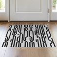 thumbnail image 1 of ODIKA 2'x3' Washable Throw Rug Black White Corridor Alfombras Para Habitacion Interlocking Stripes with Abstract for Hallway, Study Room, Non-Slip Low Profile, Flatwoven, 1 of 7