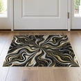 thumbnail image 1 of ODIKA 2'x3' Washable Throw Rug Bold Veined Streaks Flow Symmetrical Motif Vein Abstract Swirl Refined for Hallway, Study Room, Non-Slip Low Profile, Flatwoven, 1 of 7