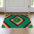 thumbnail image 1 of ODIKA 2'x3' Washable Throw Rug Diamond Sport Design With Bold Pennant Border Accents Baseball Field Refined for Hallway, Study Room, Non-Slip Low Profile, Flatwoven, 1 of 7