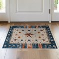 thumbnail image 1 of ODIKA 2'x3' Washable Throw Rug Door Distressed Vintage Banded Frame Lone Border Southwestern for Hallway, Study Room, Non-Slip Low Profile, Flatwoven, 1 of 7