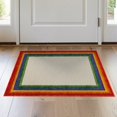 thumbnail image 1 of ODIKA 2'x3' Washable Throw Rug Doormat Door Symmetrical Welcome Motif Lgbt Striped Bold Interlocking for Hallway, Study Room, Non-Slip Low Profile, Flatwoven, 1 of 7