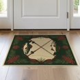 thumbnail image 1 of ODIKA 2'x3' Washable Throw Rug Fishing Fish Bass Hunting Border Stars Stripes Lure Motif Vintage Flowing for Hallway, Study Room, Non-Slip Low Profile, Flatwoven, 1 of 7