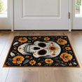 thumbnail image 1 of ODIKA 2'x3' Washable Throw Rug Ghost Gothic Horror Skull Vintage Spooky Halloween Witchy Witch for Hallway, Study Room, Non-Slip Low Profile, Flatwoven, 1 of 7