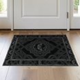 thumbnail image 1 of ODIKA 2'x3' Washable Throw Rug Goth Distressed Vintage Abstract Ornate Moth Traction Boho Gothic Refined for Hallway, Study Room, Non-Slip Low Profile, Flatwoven, 1 of 7