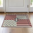 thumbnail image 1 of ODIKA 2'x3' Washable Throw Rug July Crisp Door Frame Stars Stripe Balance Traditional Patriotic for Hallway, Study Room, Non-Slip Low Profile, Flatwoven, 1 of 7